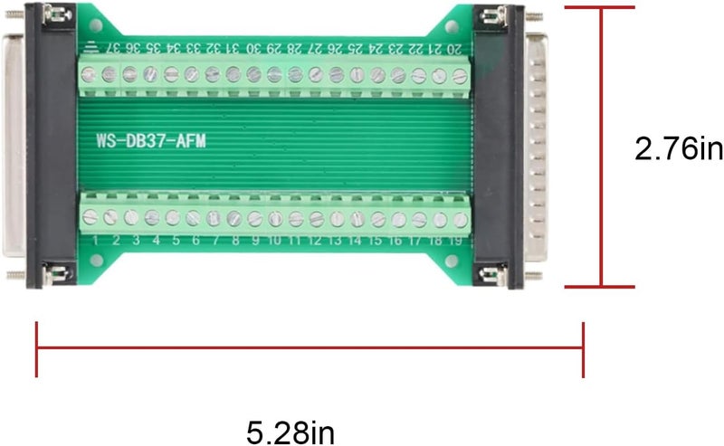 Willwewon 2PCS DB37 Male to Female Terminal Breakout Board, RS232 D-SUB Serial to 37 Pin in One Breakout Board Solderless Port Terminal Block Gender Changer - Image 5